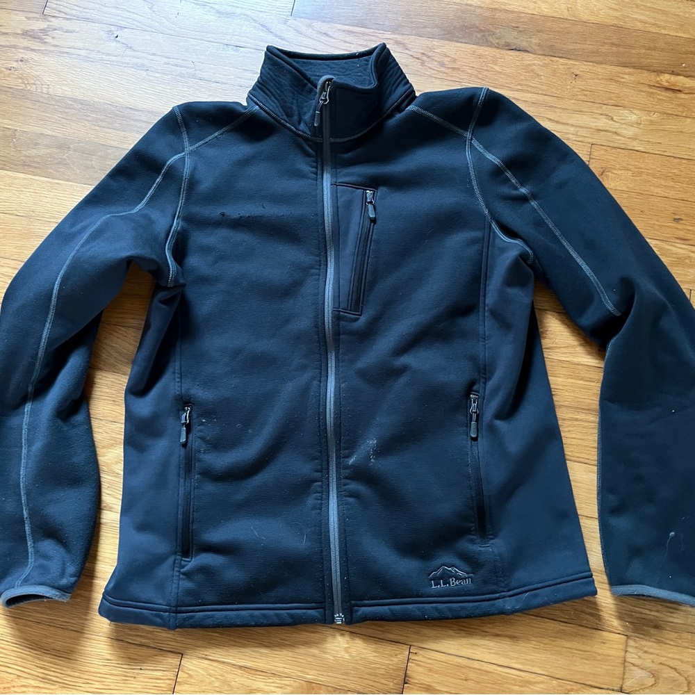 L.L. Bean Black Full-Zip Jacket